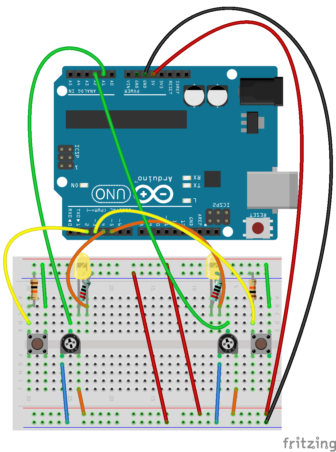 Fritzing Breadboard