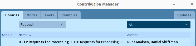 HTTP Request for Processing library installation