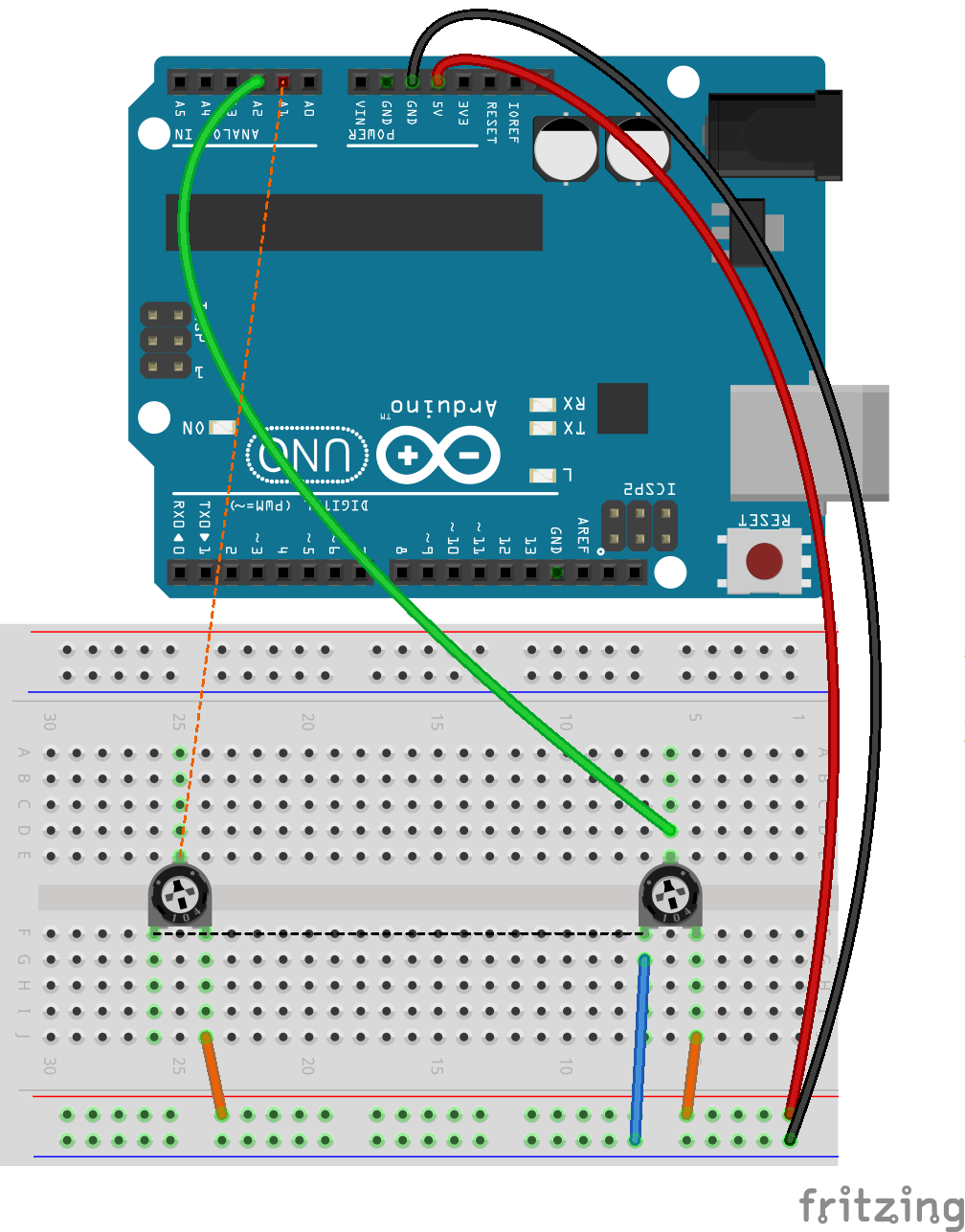 Fritzing - Breadboard - Ratsnest