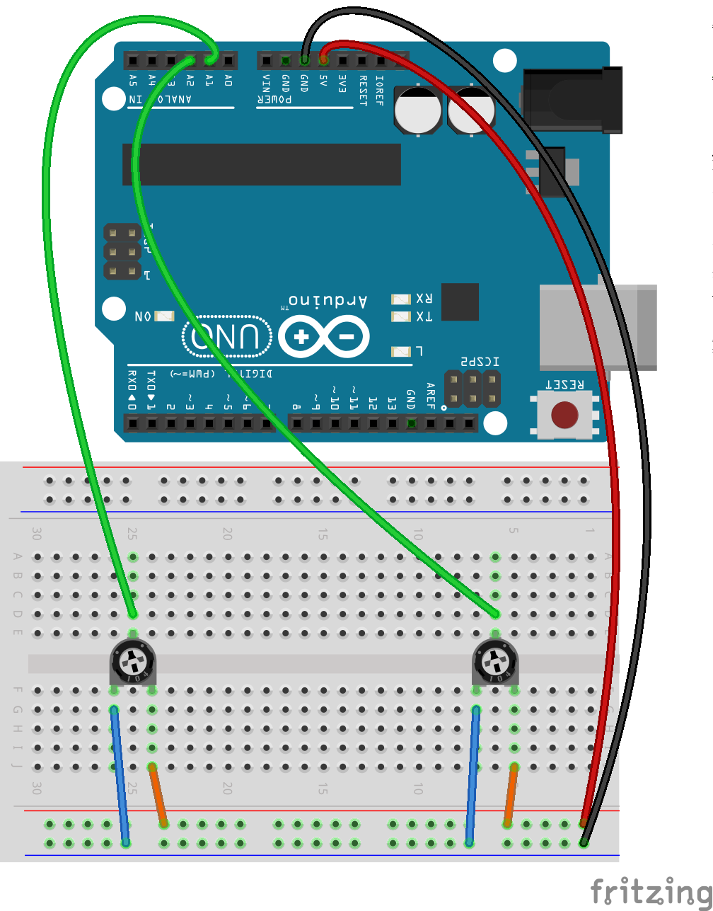 Fritzing - Breadboard